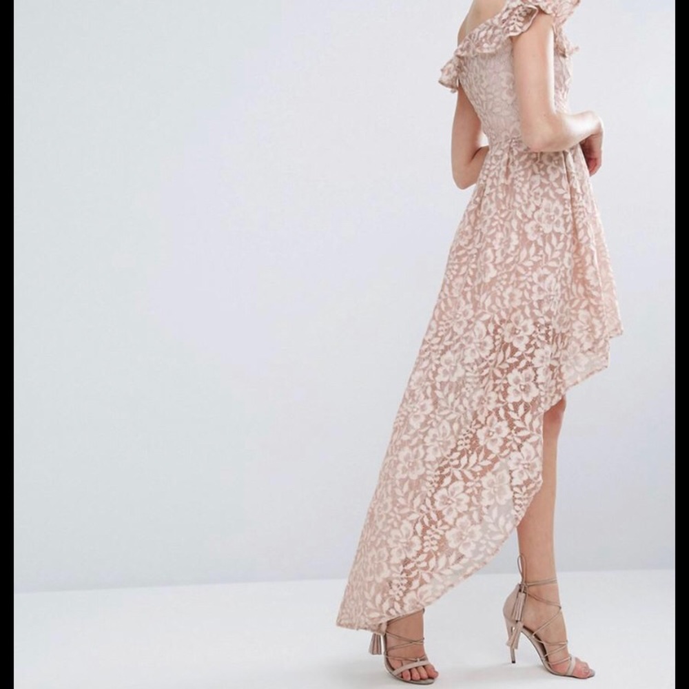 Chi chi London lace asymmetric dress!